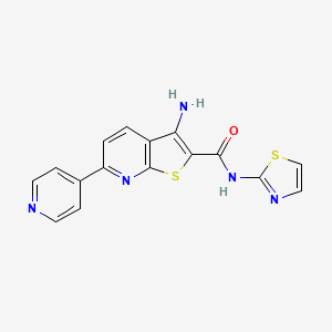 molecular formula C16H11N5OS2 B5227541 3-amino-6-(pyridin-4-yl)-N-(1,3-thiazol-2-yl)thieno[2,3-b]pyridine-2-carboxamide 