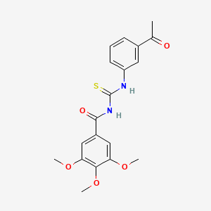 molecular formula C19H20N2O5S B5227621 N-[(3-acetylphenyl)carbamothioyl]-3,4,5-trimethoxybenzamide 