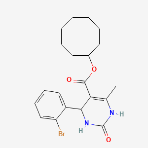 molecular formula C20H25BrN2O3 B5227680 Cyclooctyl 4-(2-bromophenyl)-6-methyl-2-oxo-1,2,3,4-tetrahydropyrimidine-5-carboxylate 