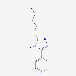 molecular formula C12H16N4S B5227733 4-(5-Butylsulfanyl-4-methyl-1,2,4-triazol-3-yl)pyridine 