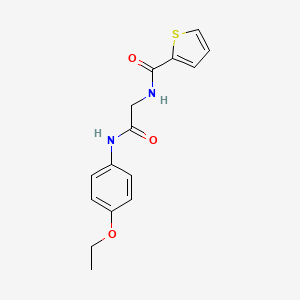 molecular formula C15H16N2O3S B5227882 N-{2-[(4-ethoxyphenyl)amino]-2-oxoethyl}thiophene-2-carboxamide 