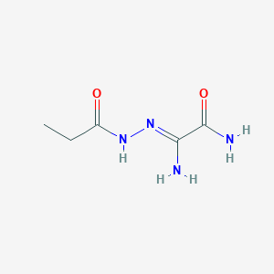 molecular formula C5H10N4O2 B052279 N-[(Z)-(1,2-diamino-2-oxoethylidene)amino]propanamide CAS No. 112032-69-6