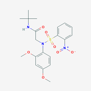 molecular formula C20H25N3O7S B5227940 N-tert-butyl-2-(2,4-dimethoxy-N-(2-nitrophenyl)sulfonylanilino)acetamide 