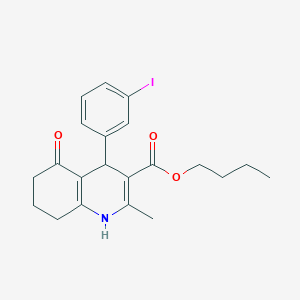 molecular formula C21H24INO3 B5228002 Butyl 4-(3-iodophenyl)-2-methyl-5-oxo-1,4,5,6,7,8-hexahydroquinoline-3-carboxylate 