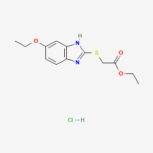 molecular formula C13H17ClN2O3S B5228338 ethyl 2-[(6-ethoxy-1H-benzimidazol-2-yl)sulfanyl]acetate;hydrochloride 