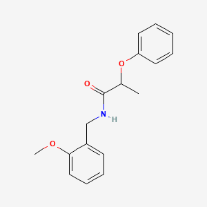 molecular formula C17H19NO3 B5228356 N-[(2-methoxyphenyl)methyl]-2-phenoxypropanamide 