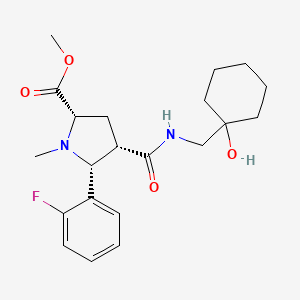 molecular formula C21H29FN2O4 B5228454 methyl (2S,4S,5R)-5-(2-fluorophenyl)-4-[(1-hydroxycyclohexyl)methylcarbamoyl]-1-methylpyrrolidine-2-carboxylate 