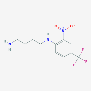 molecular formula C11H14F3N3O2 B5228468 N-[2-nitro-4-(trifluoromethyl)phenyl]butane-1,4-diamine 