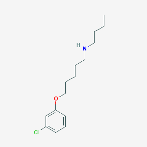 molecular formula C15H24ClNO B5228589 N-butyl-5-(3-chlorophenoxy)pentan-1-amine 