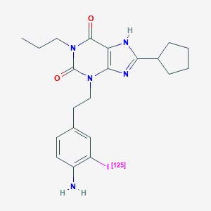 molecular formula C21H26IN5O2 B052286 I BW A 844U CAS No. 116370-32-2