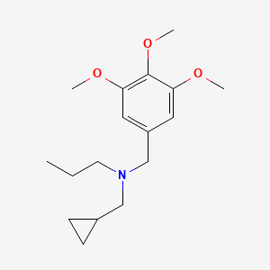 molecular formula C17H27NO3 B5228626 N-(cyclopropylmethyl)-N-[(3,4,5-trimethoxyphenyl)methyl]propan-1-amine 