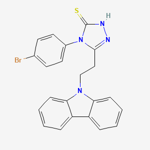 molecular formula C22H17BrN4S B5228734 4-(4-bromophenyl)-3-(2-carbazol-9-ylethyl)-1H-1,2,4-triazole-5-thione 