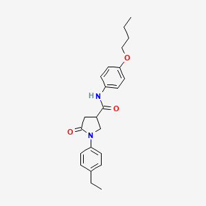 molecular formula C23H28N2O3 B5228839 N-(4-butoxyphenyl)-1-(4-ethylphenyl)-5-oxopyrrolidine-3-carboxamide 