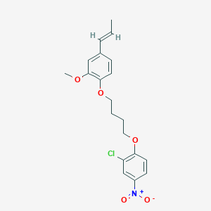 molecular formula C20H22ClNO5 B5229425 1-[4-(2-chloro-4-nitrophenoxy)butoxy]-2-methoxy-4-[(E)-prop-1-enyl]benzene 
