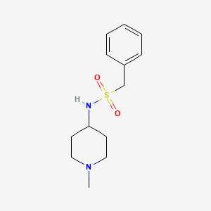 molecular formula C13H20N2O2S B5229426 N-(1-methylpiperidin-4-yl)-1-phenylmethanesulfonamide 