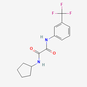 molecular formula C14H15F3N2O2 B5229467 N-cyclopentyl-N'-[3-(trifluoromethyl)phenyl]oxamide 