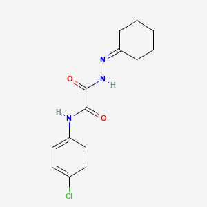 molecular formula C14H16ClN3O2 B5229494 N-(4-chlorophenyl)-2-(2-cyclohexylidenehydrazinyl)-2-oxoacetamide 