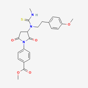 molecular formula C23H25N3O5S B5229752 Methyl 4-[3-[2-(4-methoxyphenyl)ethyl-(methylcarbamothioyl)amino]-2,5-dioxopyrrolidin-1-yl]benzoate 