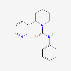 molecular formula C17H19N3S B5229937 N-phenyl-2-(pyridin-3-yl)piperidine-1-carbothioamide 