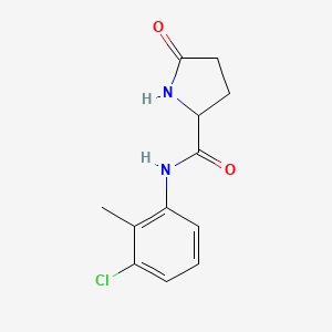 molecular formula C12H13ClN2O2 B5230054 N-(3-chloro-2-methylphenyl)-5-oxopyrrolidine-2-carboxamide 