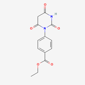 molecular formula C13H12N2O5 B5230114 ethyl 4-(2-hydroxy-4,6-dioxo-5,6-dihydropyrimidin-1(4H)-yl)benzoate CAS No. 5240-60-8