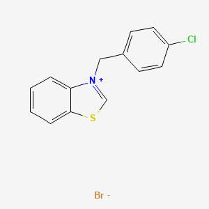 molecular formula C14H11BrClNS B5230151 Benzothiazolium, 3-[(4-chlorophenyl)methyl]-, bromide CAS No. 89542-38-1