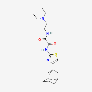 molecular formula C21H32N4O2S B5230206 N-[2-(diethylamino)ethyl]-N'-[(2Z)-4-(tricyclo[3.3.1.1~3,7~]dec-1-yl)-1,3-thiazol-2(3H)-ylidene]ethanediamide 