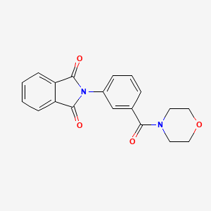 molecular formula C19H16N2O4 B5230300 2-[3-(MORPHOLINE-4-CARBONYL)PHENYL]-2,3-DIHYDRO-1H-ISOINDOLE-1,3-DIONE 