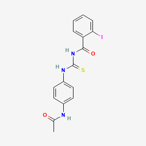 molecular formula C16H14IN3O2S B5230306 N-{[4-(acetylamino)phenyl]carbamothioyl}-2-iodobenzamide 
