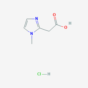 molecular formula C6H9ClN2O2 B052305 2-(1-Methyl-1H-imidazol-2-yl)acetic acid hydrochloride CAS No. 131654-57-4