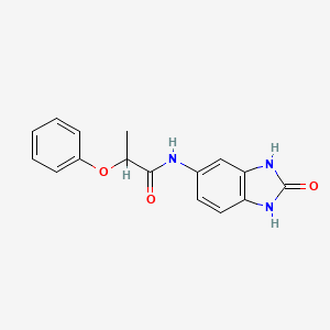 molecular formula C16H15N3O3 B5230551 N-(2-oxo-1,3-dihydrobenzimidazol-5-yl)-2-phenoxypropanamide 