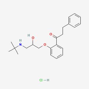 B5230717 1-{2-[3-(tert-butylamino)-2-hydroxypropoxy]phenyl}-3-phenyl-1-propanone hydrochloride CAS No. 34183-26-1