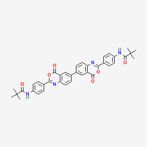 molecular formula C38H34N4O6 B5230736 N,N'-[(4,4'-dioxo-4H,4'H-6,6'-bi-3,1-benzoxazine-2,2'-diyl)dibenzene-4,1-diyl]bis(2,2-dimethylpropanamide) 