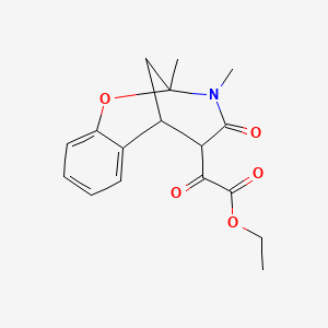 molecular formula C17H19NO5 B5230856 Ethyl 2-(2,3-dimethyl-4-oxo-3,4,5,6-tetrahydro-2H-2,6-methanobenzo[g][1,3]oxazocin-5-yl)-2-oxoacetate CAS No. 6297-35-4