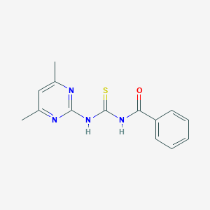 Benzamide, N-[[(4,6-dimethyl-2-pyrimidinyl)amino]thioxomethyl]-
