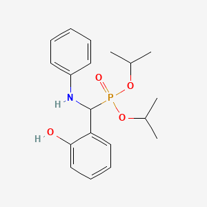 molecular formula C19H26NO4P B5231080 Bis(propan-2-YL) [(2-hydroxyphenyl)(phenylamino)methyl]phosphonate 