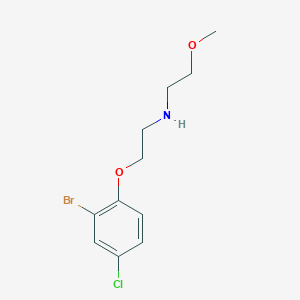 molecular formula C11H15BrClNO2 B5231088 N-[2-(2-bromo-4-chlorophenoxy)ethyl]-2-methoxyethanamine 