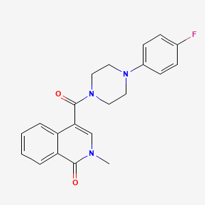 molecular formula C21H20FN3O2 B5231271 4-{[4-(4-fluorophenyl)piperazino]carbonyl}-2-methyl-1(2H)-isoquinolinone 