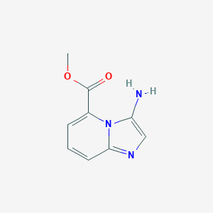 molecular formula C9H9N3O2 B052315 Methyl 3-aminoimidazo[1,2-A]pyridine-5-carboxylate CAS No. 111753-15-2