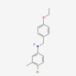 molecular formula C16H18BrNO B5231500 N-(4-BROMO-3-METHYLPHENYL)-N-(4-ETHOXYBENZYL)AMINE 