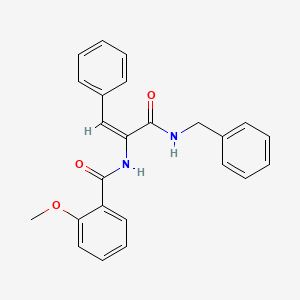 molecular formula C24H22N2O3 B5231673 N-[(E)-3-(benzylamino)-3-oxo-1-phenylprop-1-en-2-yl]-2-methoxybenzamide 