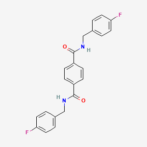 molecular formula C22H18F2N2O2 B5231774 N1N4-BIS[(4-FLUOROPHENYL)METHYL]BENZENE-14-DICARBOXAMIDE 