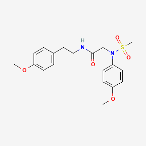 molecular formula C19H24N2O5S B5232105 N~2~-(4-methoxyphenyl)-N-[2-(4-methoxyphenyl)ethyl]-N~2~-(methylsulfonyl)glycinamide CAS No. 6385-28-0