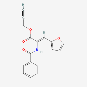 molecular formula C17H13NO4 B5232302 Prop-2-YN-1-YL (2Z)-3-(furan-2-YL)-2-(phenylformamido)prop-2-enoate 