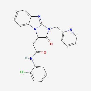 molecular formula C23H18ClN5O2 B5232410 N-(2-chlorophenyl)-2-[2-oxo-1-(pyridin-2-ylmethyl)-2,3-dihydro-1H-imidazo[1,2-a]benzimidazol-3-yl]acetamide 