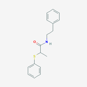 molecular formula C17H19NOS B5232630 N-(2-phenylethyl)-2-(phenylsulfanyl)propanamide 