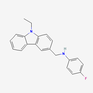 molecular formula C21H19FN2 B5232805 N-[(9-ethylcarbazol-3-yl)methyl]-4-fluoroaniline 