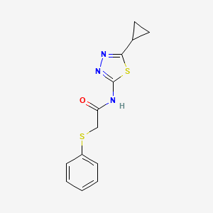 molecular formula C13H13N3OS2 B5232831 N-(5-cyclopropyl-1,3,4-thiadiazol-2-yl)-2-(phenylsulfanyl)acetamide 