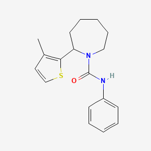 molecular formula C18H22N2OS B5232884 2-(3-methylthiophen-2-yl)-N-phenylazepane-1-carboxamide 