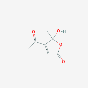 molecular formula C7H8O4 B052329 4-Acetyl-5-hydroxy-5-methylfuran-2-one CAS No. 113702-28-6